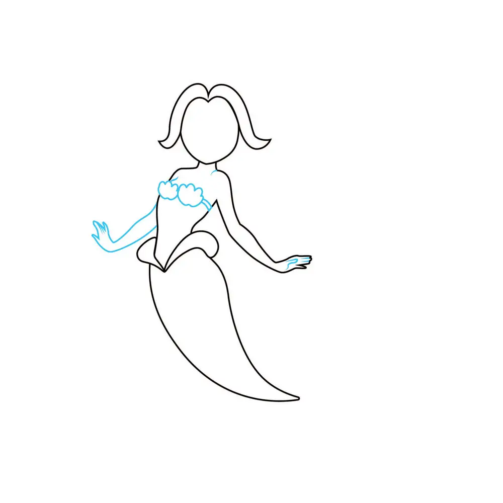 How to Draw A Mermaid Step by Step Step  5