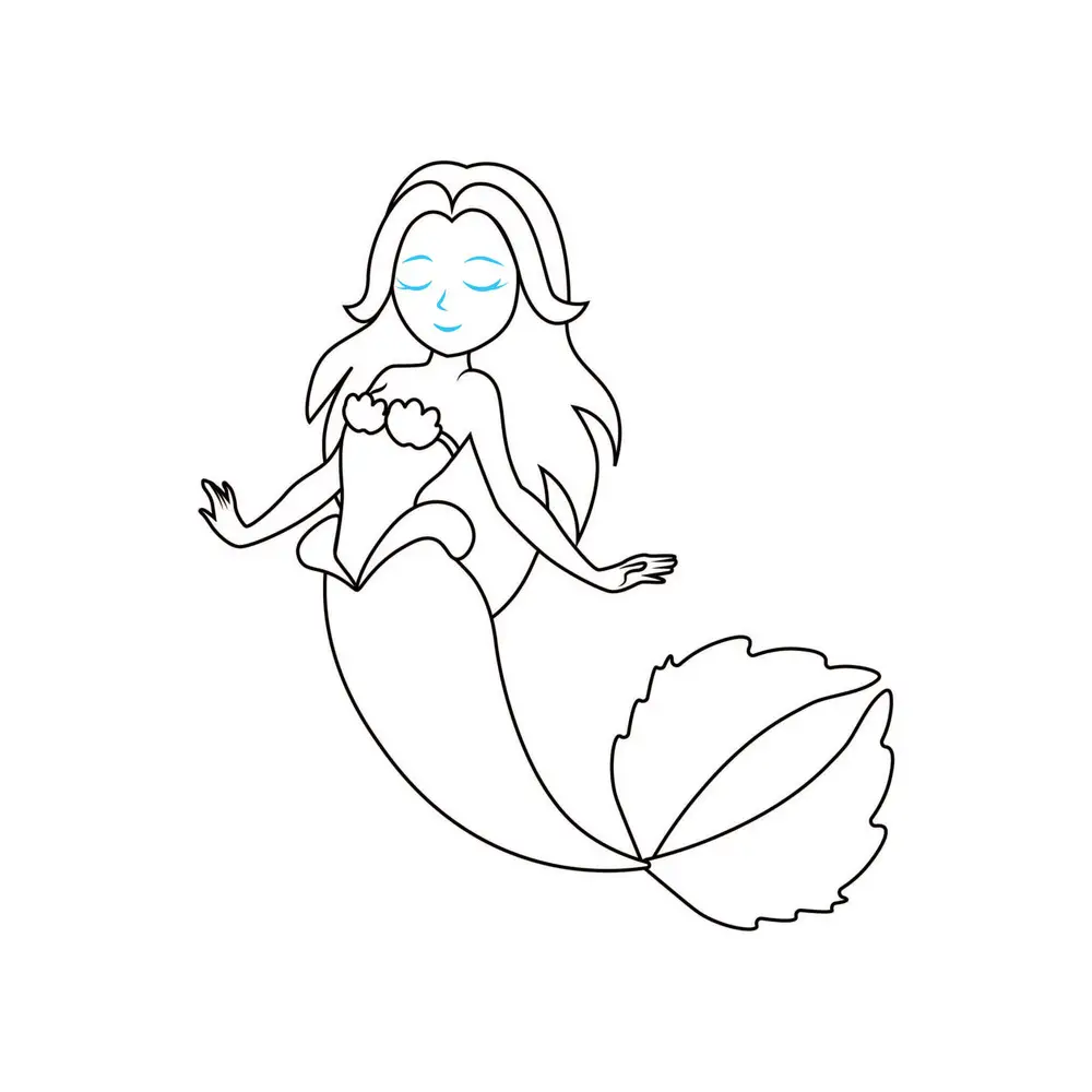 How to Draw A Mermaid Step by Step Step  7