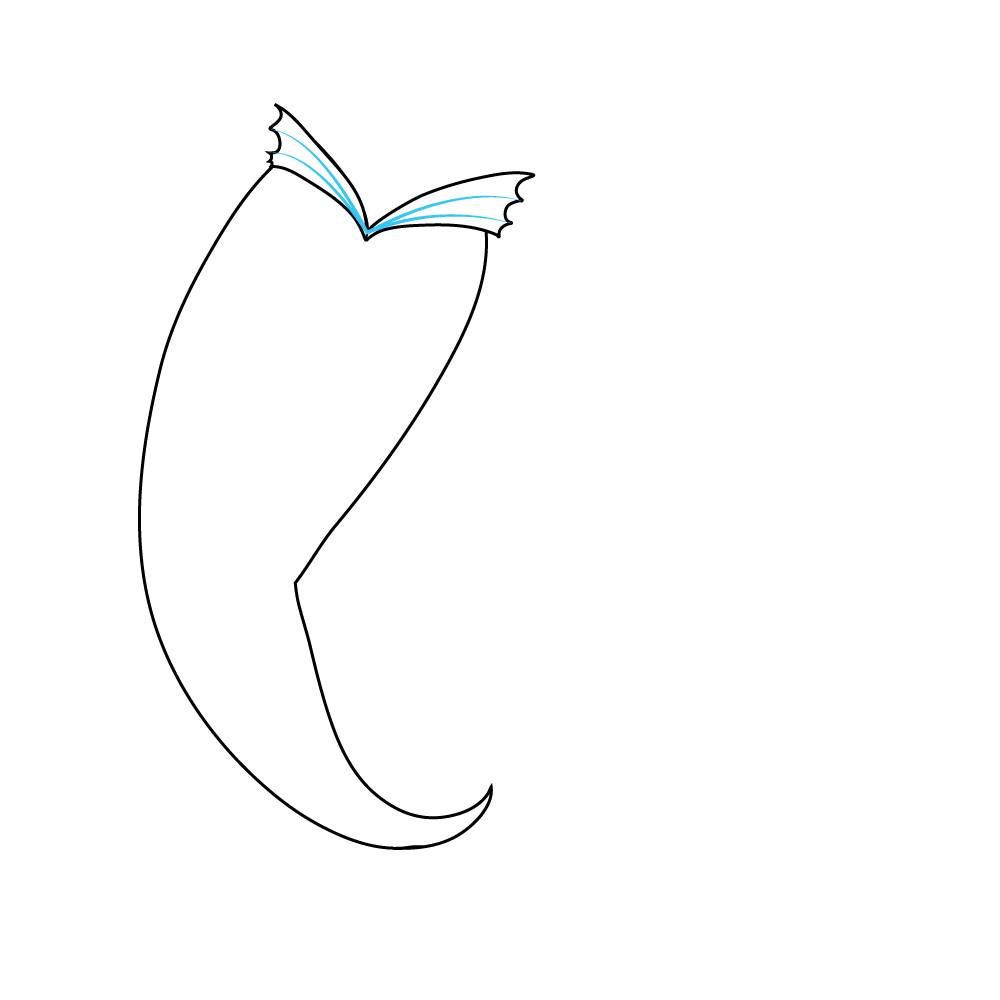 How to Draw A Mermaid Tail Step by Step Step  4