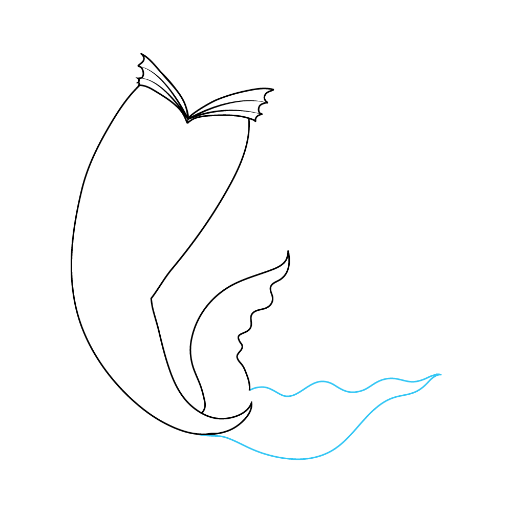 How to Draw A Mermaid Tail Step by Step Step  6