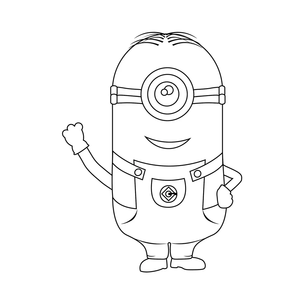 How to Draw A Minion Step by Step Step  10