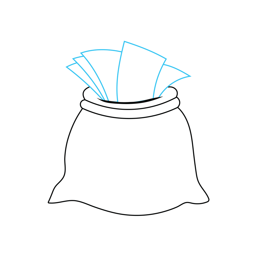 Open Money Bag Drawing