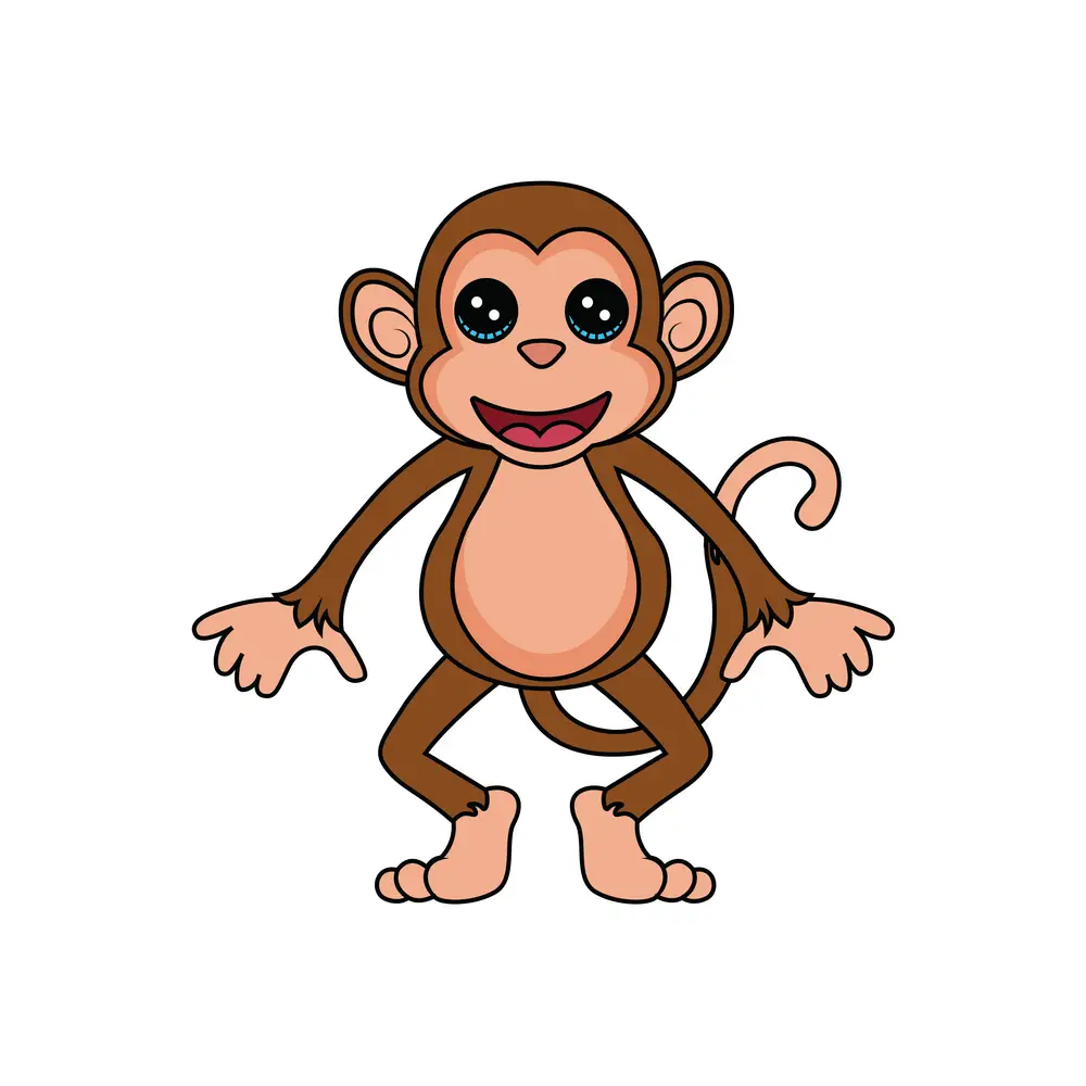 How to Draw A Monkey Step by Step Step  11