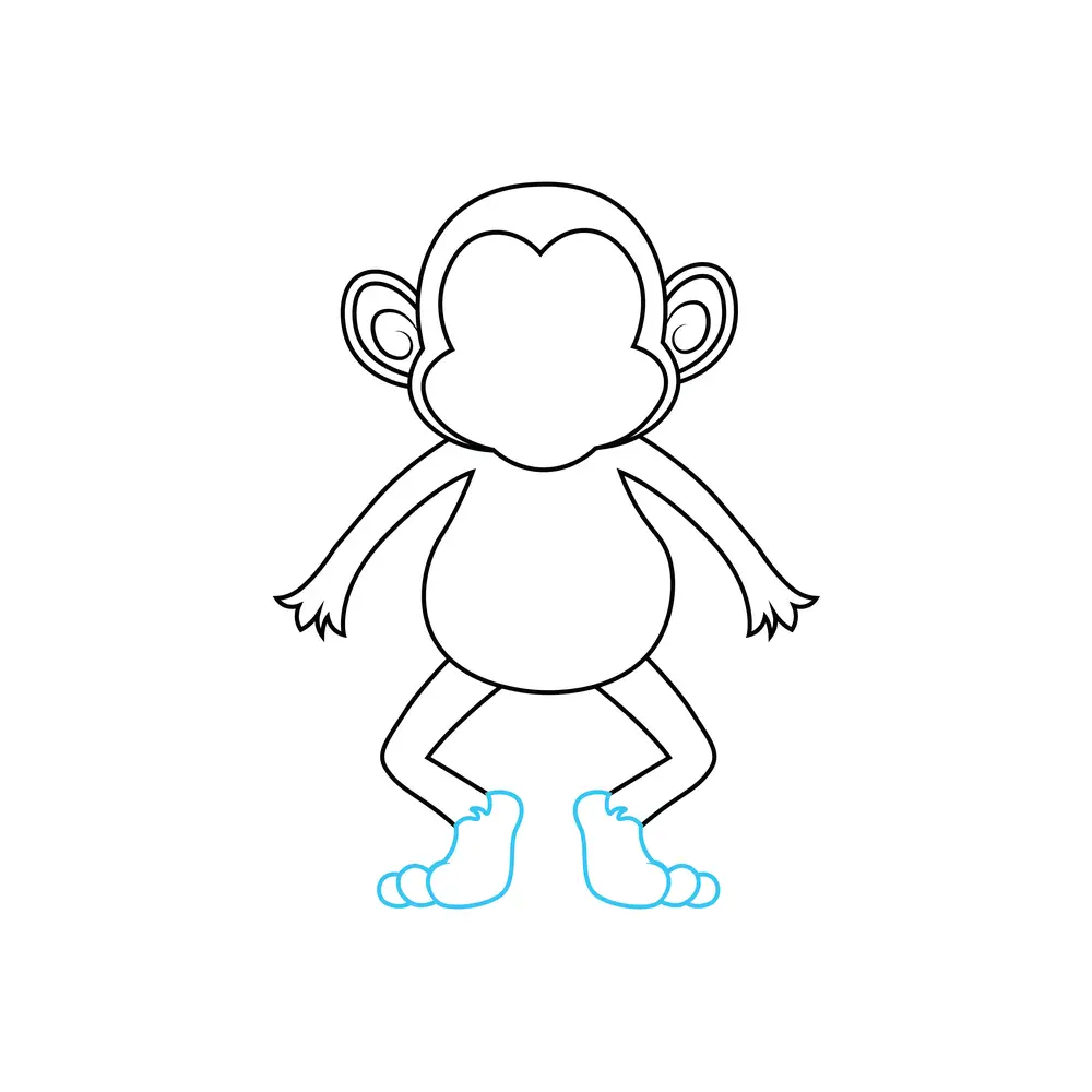 How to Draw A Monkey Step by Step Step  6