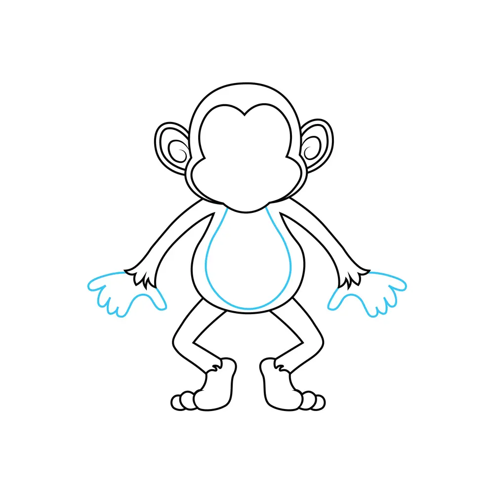 How to Draw A Monkey Step by Step Step  7