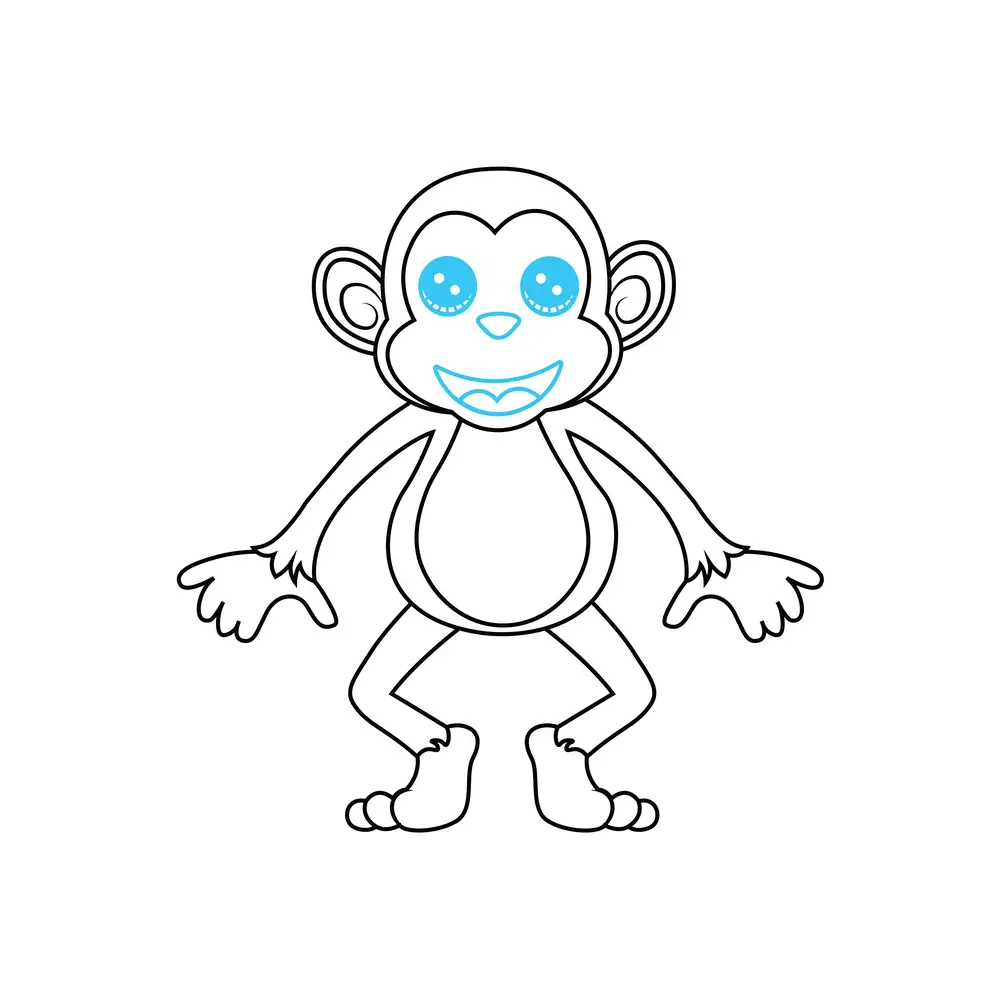 How to Draw A Monkey Step by Step Step  8