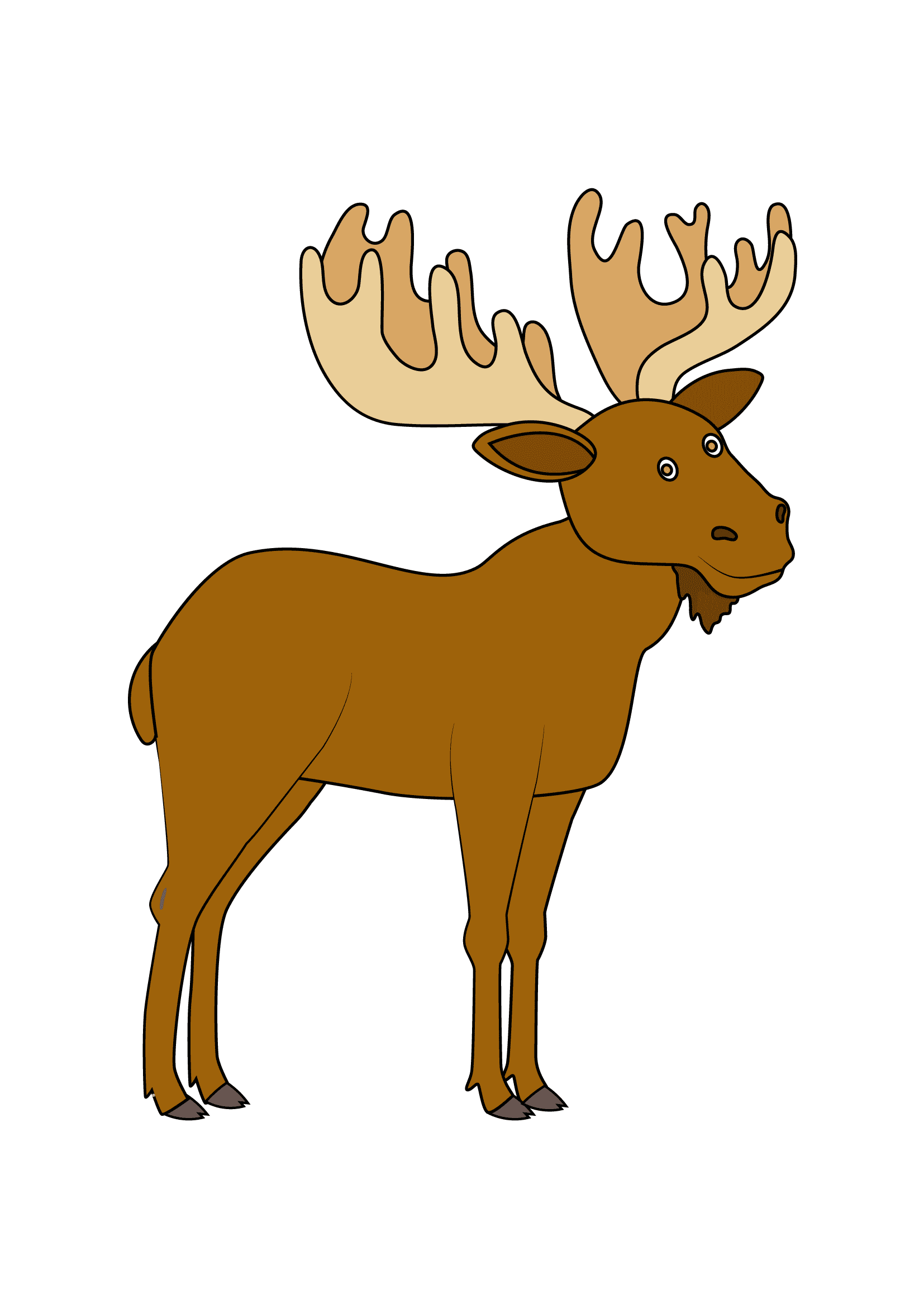 How to Draw A Moose Step by Step Printable