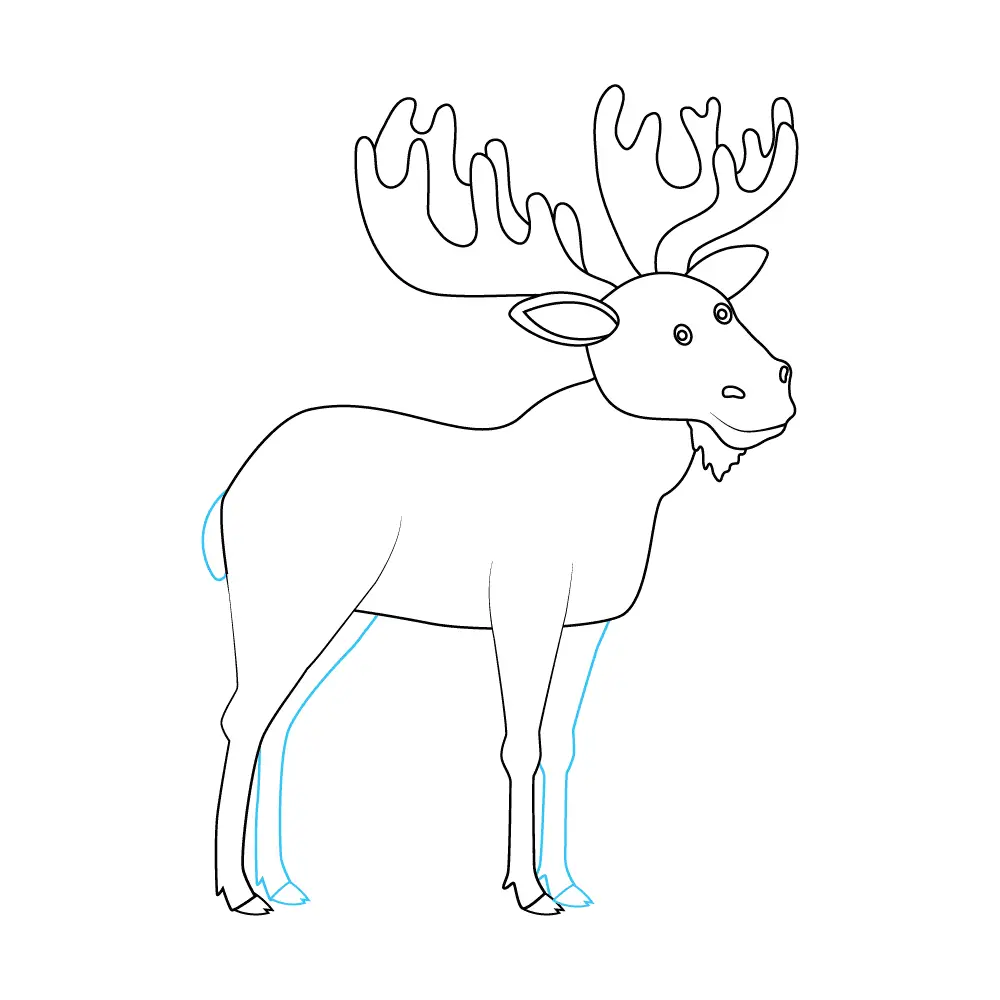 How to Draw A Moose Step by Step Step  10