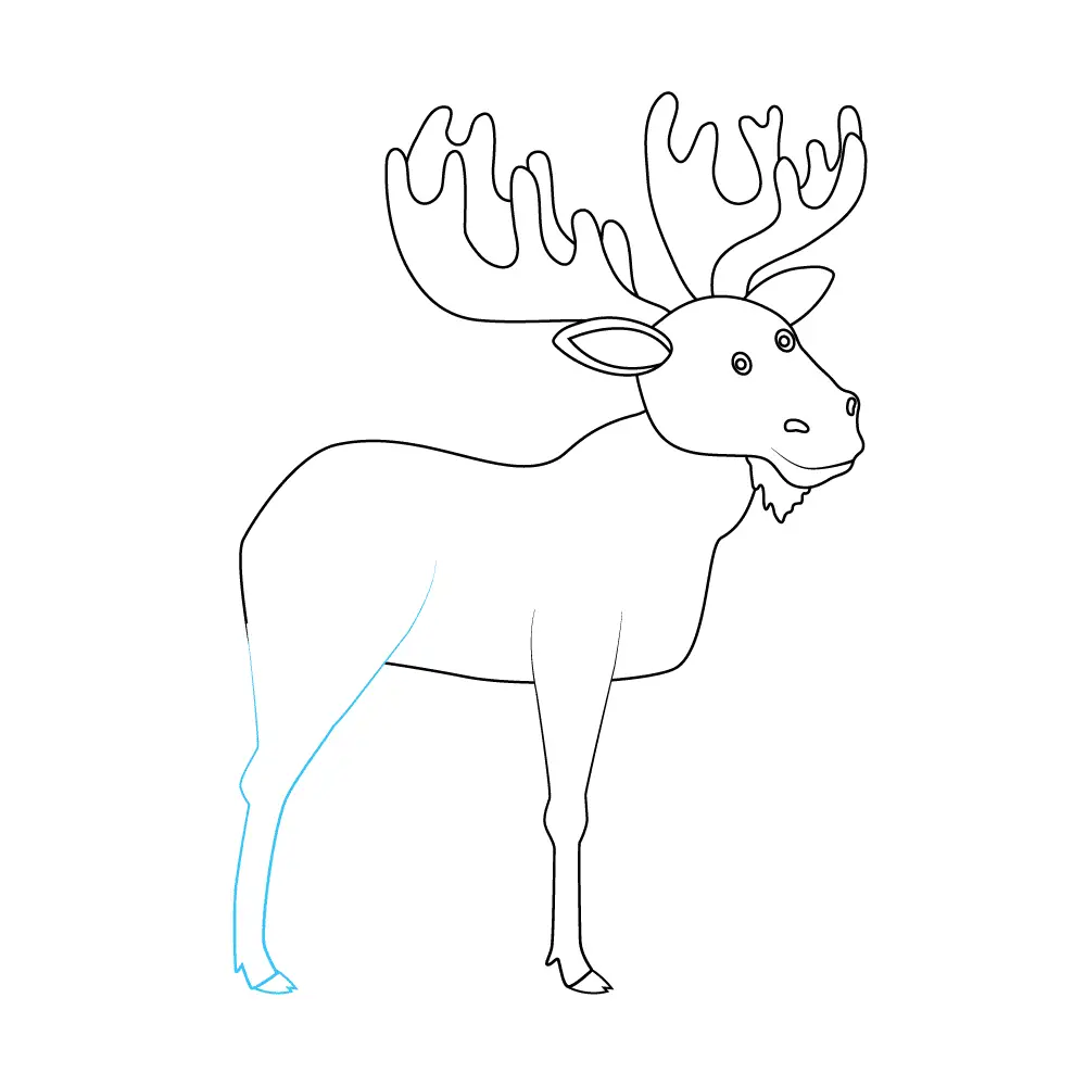 How to Draw A Moose Step by Step Step  9