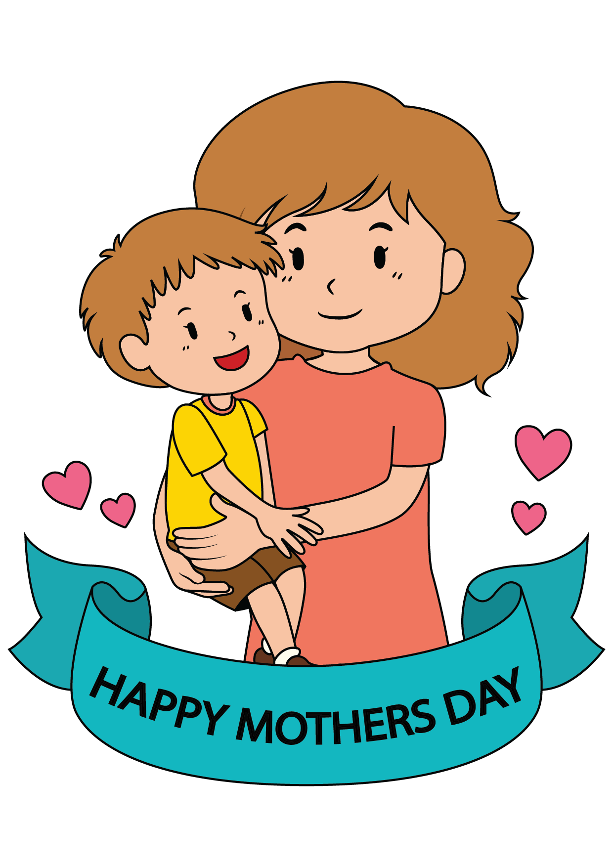 How to Draw A Mothers Day Step by Step Printable