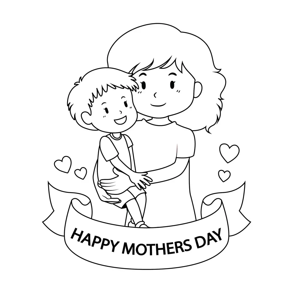 How to Draw A Mothers Day Step by Step Step  10