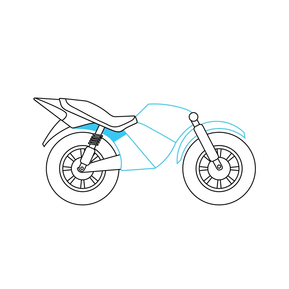 How to Draw A Motorcycle Step by Step Step  7