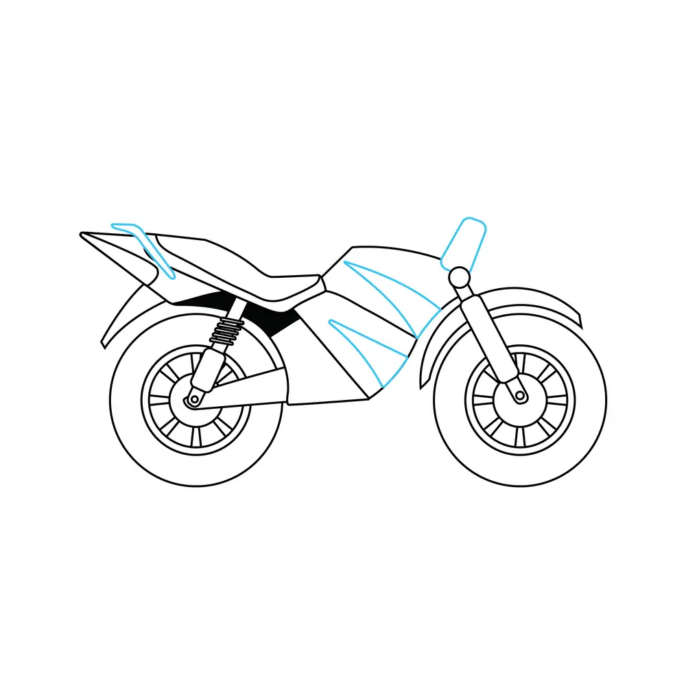 How to Draw A Motorcycle Step by Step Step  8