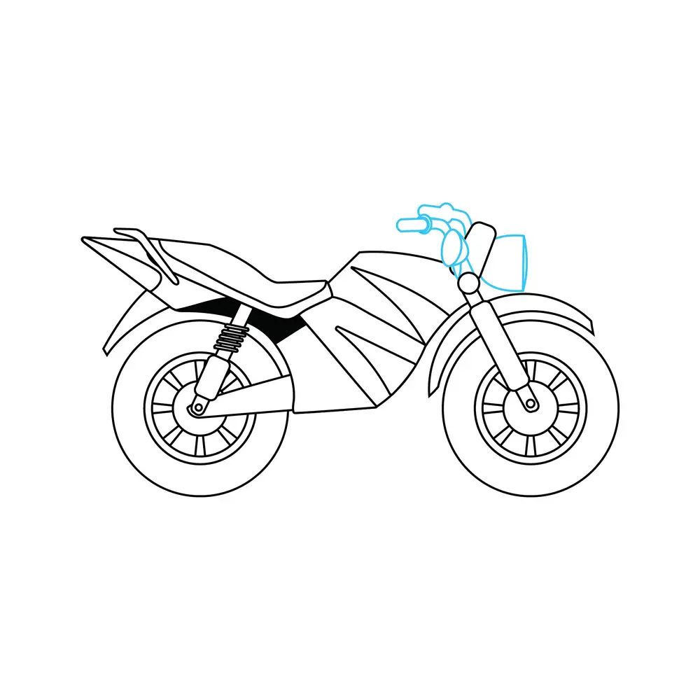 How to Draw A Motorcycle Step by Step Step  9