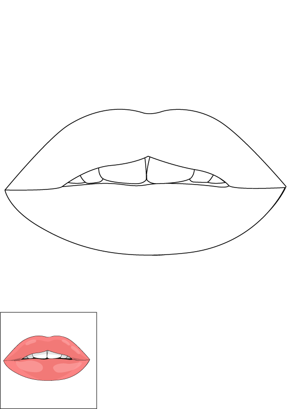 How to Draw A Mouth Step by Step Printable Color