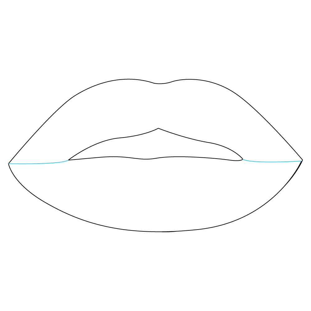How to Draw A Mouth Step by Step Step  4