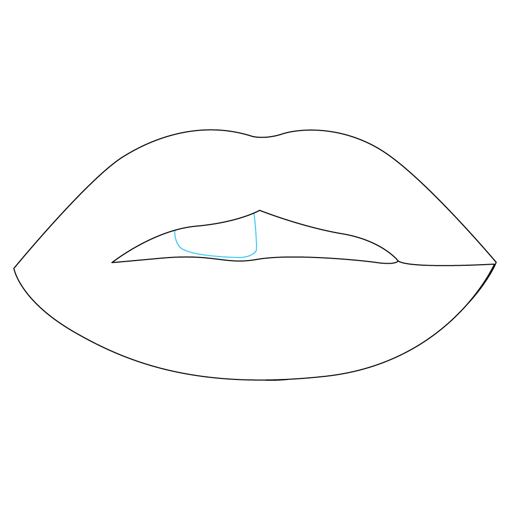 How to Draw A Mouth Step by Step Step  5