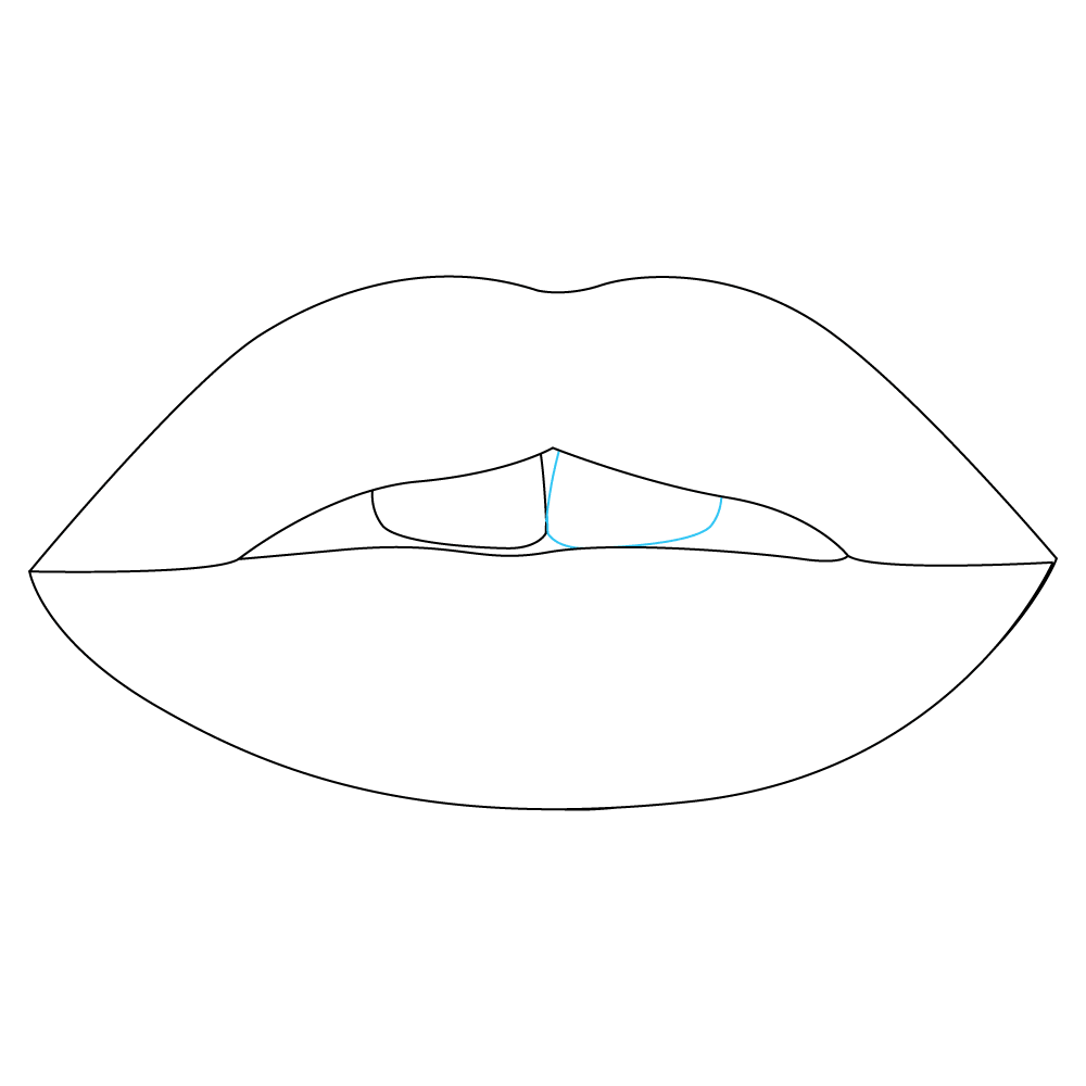 How to Draw A Mouth Step by Step Step  6