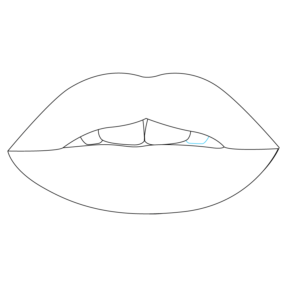 How to Draw A Mouth Step by Step Step  8