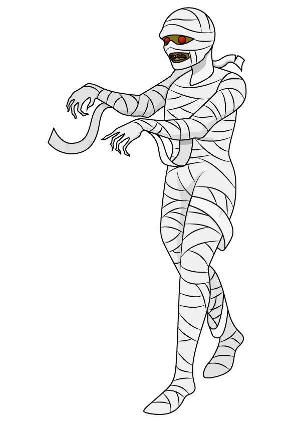 How to Draw A Mummy Step by Step Printable