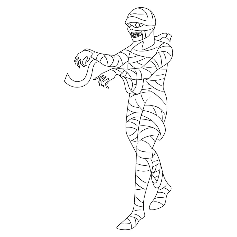 How to Draw A Mummy Step by Step Step  13