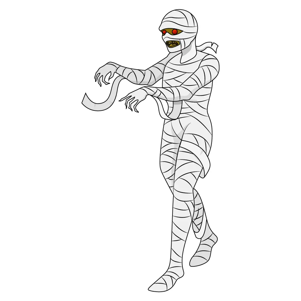 How to Draw A Mummy Step by Step Step  14
