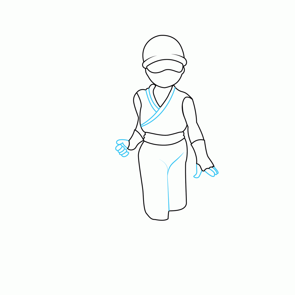 How to Draw A Ninja Step by Step Step  6