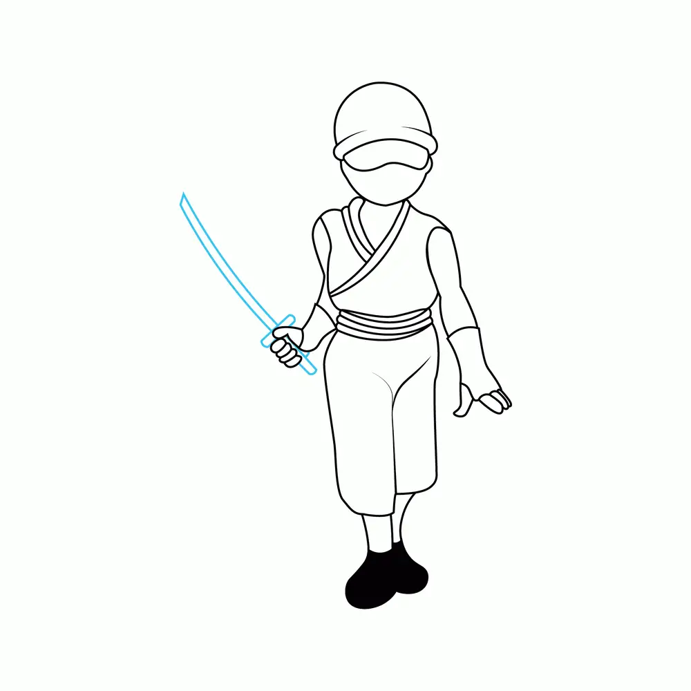 How to Draw A Ninja Step by Step Step  8