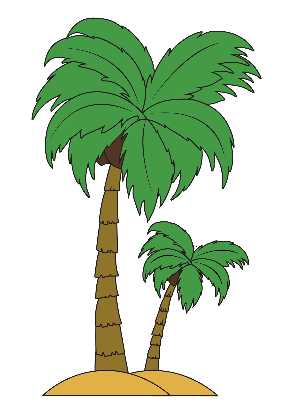 How to Draw A Palm Tree Step by Step Printable