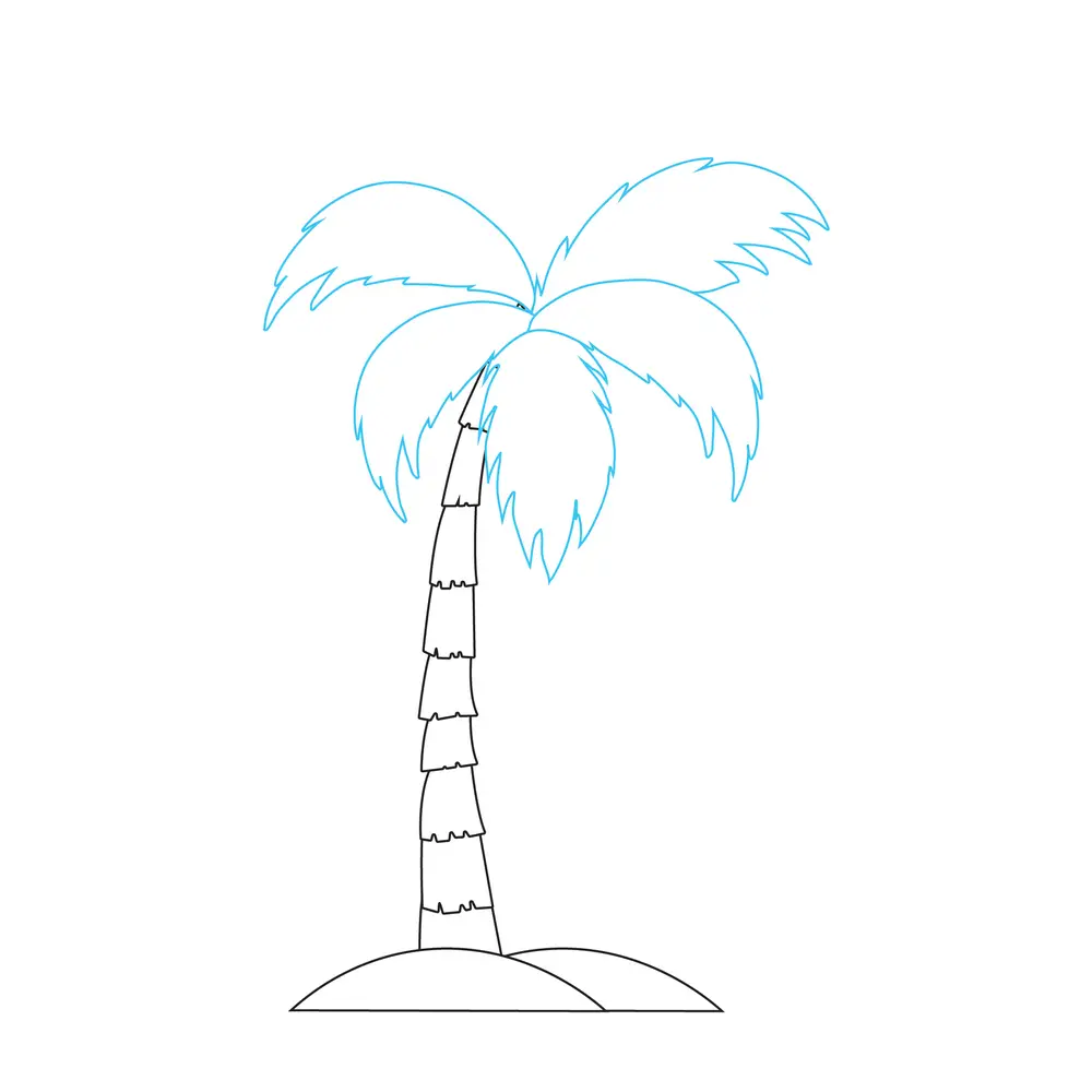 How to Draw A Palm Tree Step by Step Step  3