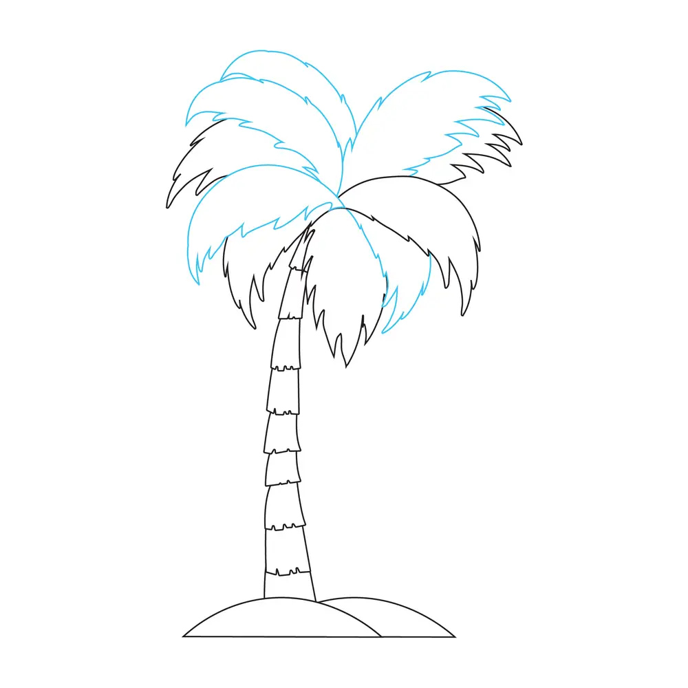 How to Draw A Palm Tree Step by Step Step  4