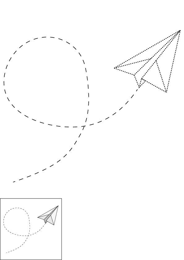 How to Draw A Paper Airplane Step by Step Printable Dotted