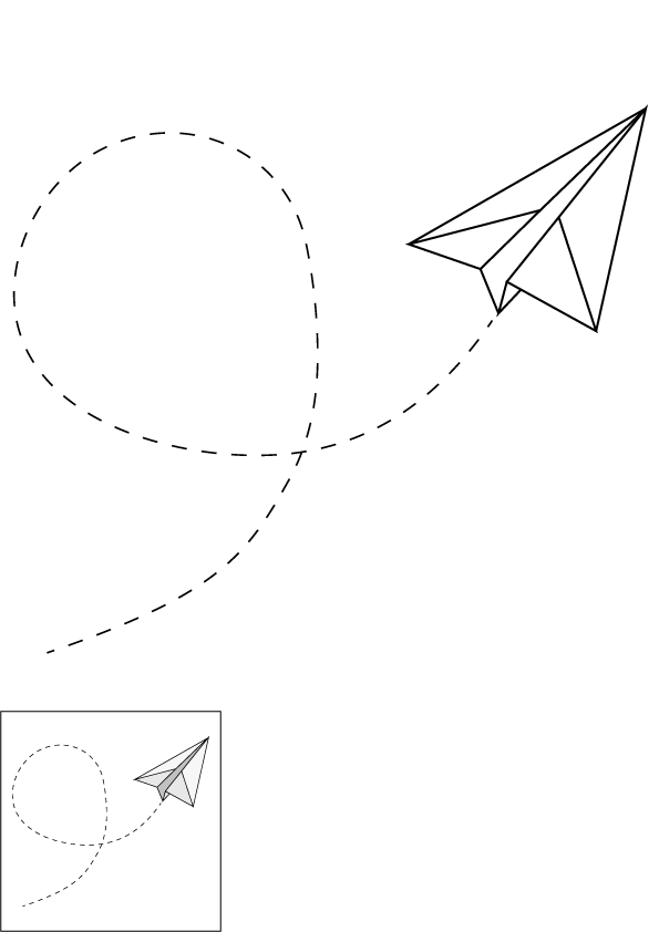 How to Draw A Paper Airplane Step by Step Printable Color