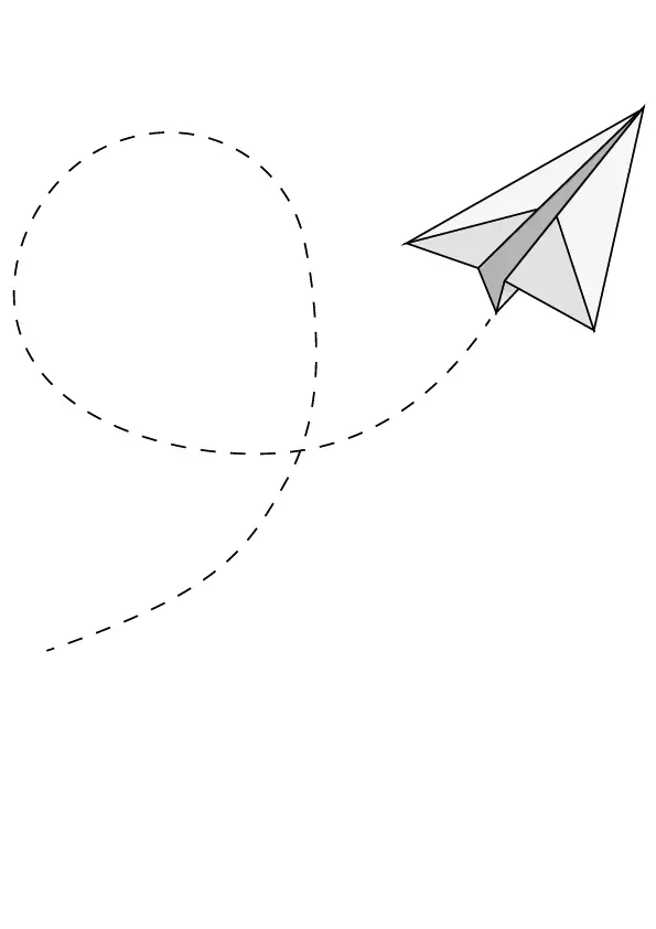 How to Draw A Paper Airplane Step by Step Printable