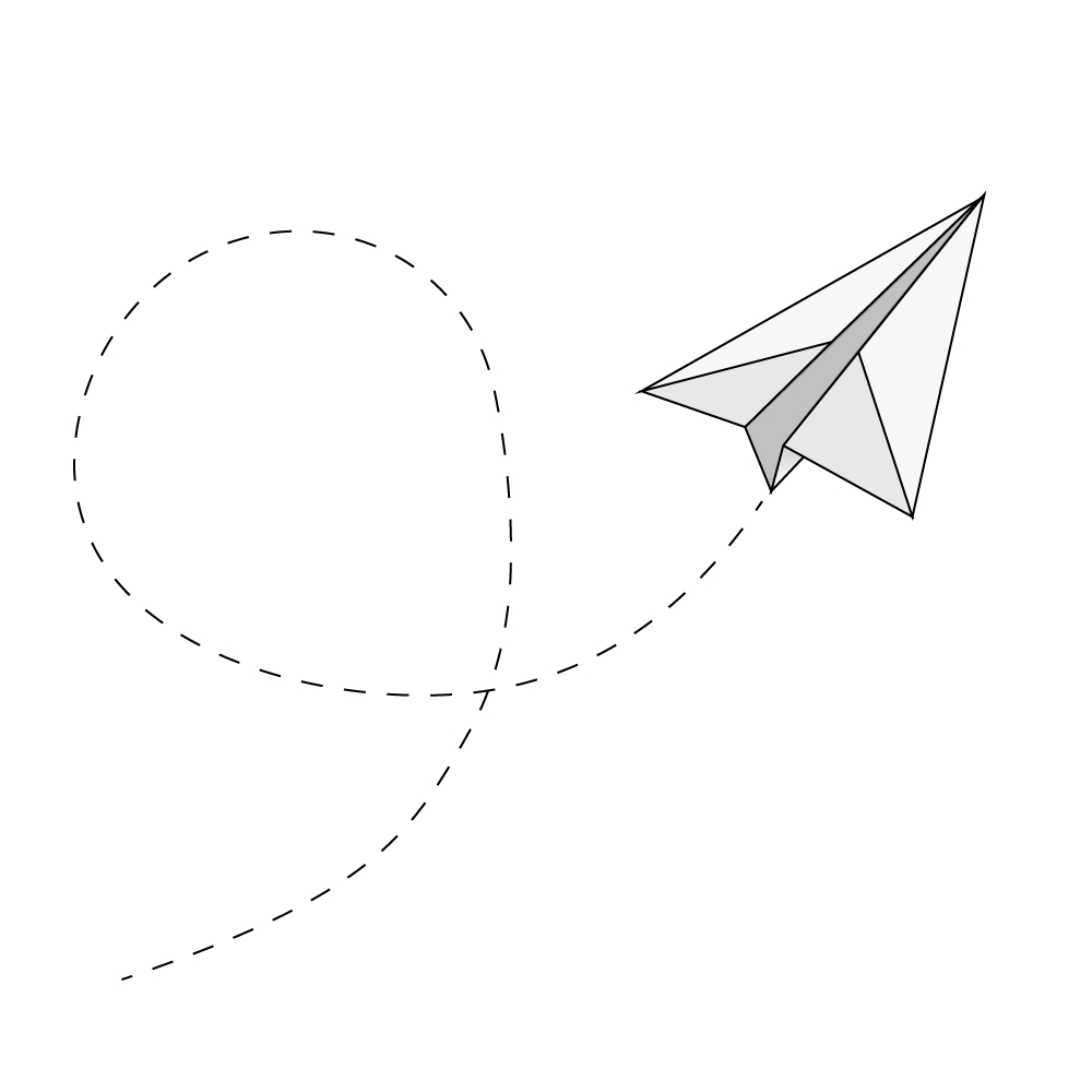 How to Draw A Paper Airplane Step by Step Step  11