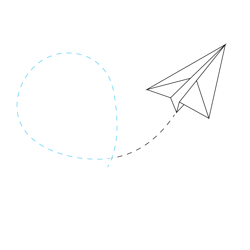 How to Draw A Paper Airplane Step by Step Step  8