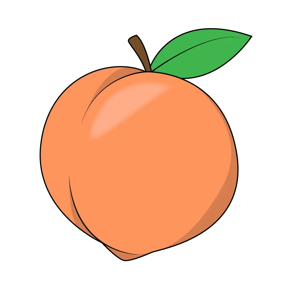 How to Draw A Peach Step by Step Step  11
