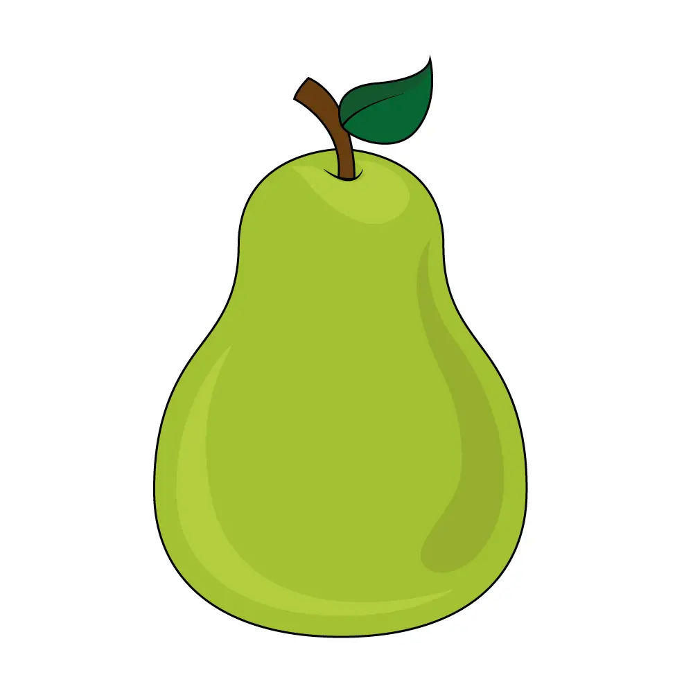 How to Draw A Pear Step by Step Step  10