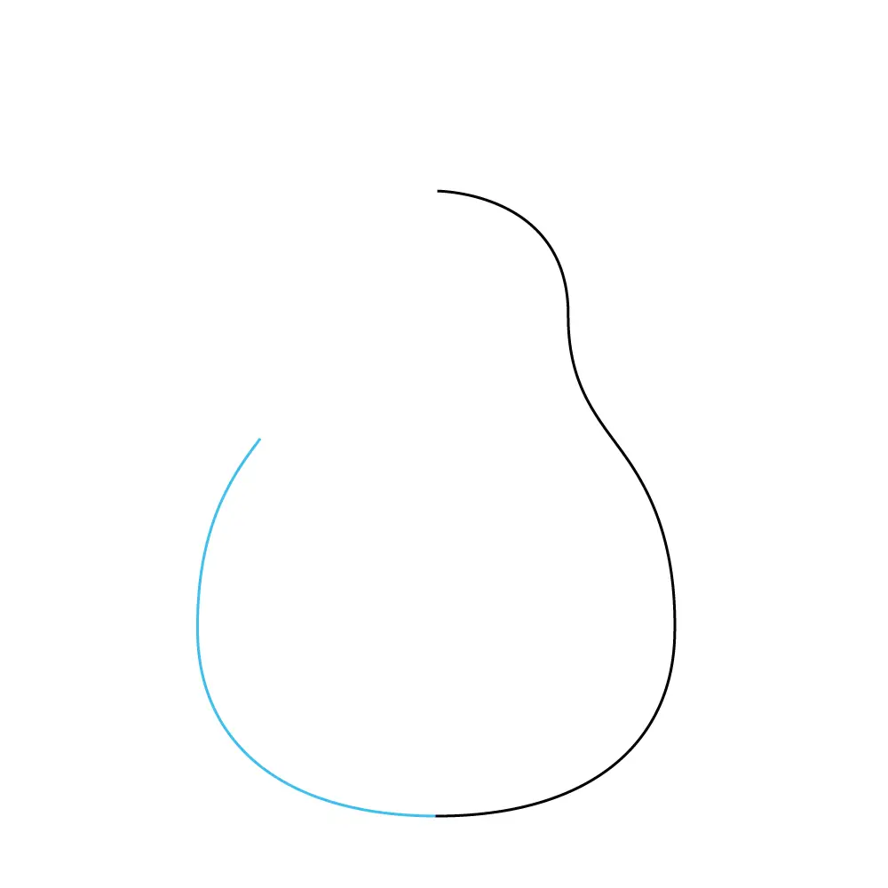 How to Draw A Pear Step by Step Step  3