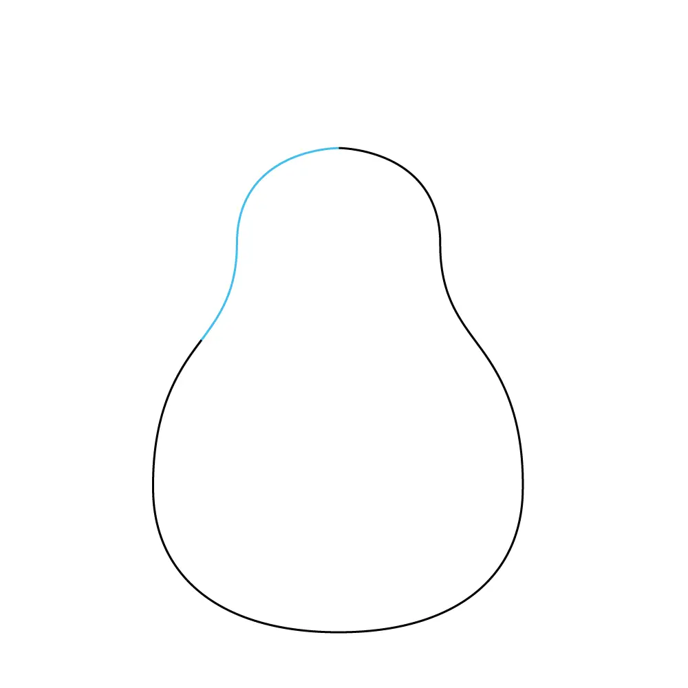 How to Draw A Pear Step by Step Step  4