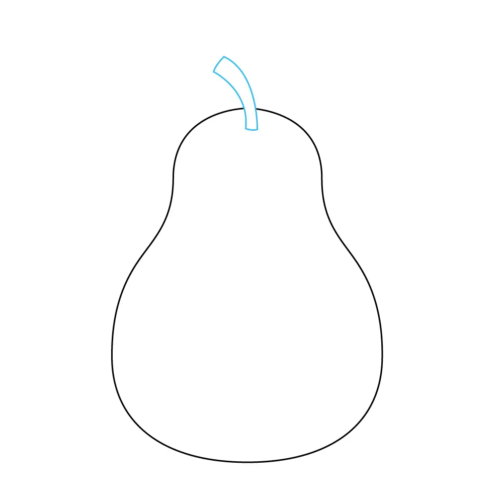 How to Draw A Pear Step by Step Step  5