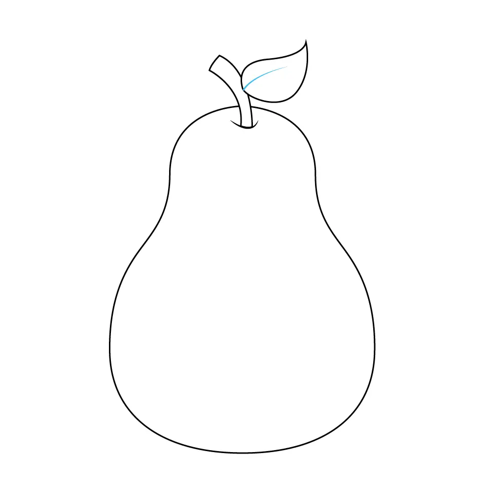 How to Draw A Pear Step by Step Step  8