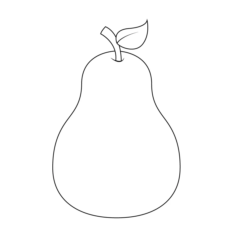 How to Draw A Pear Step by Step Step  9
