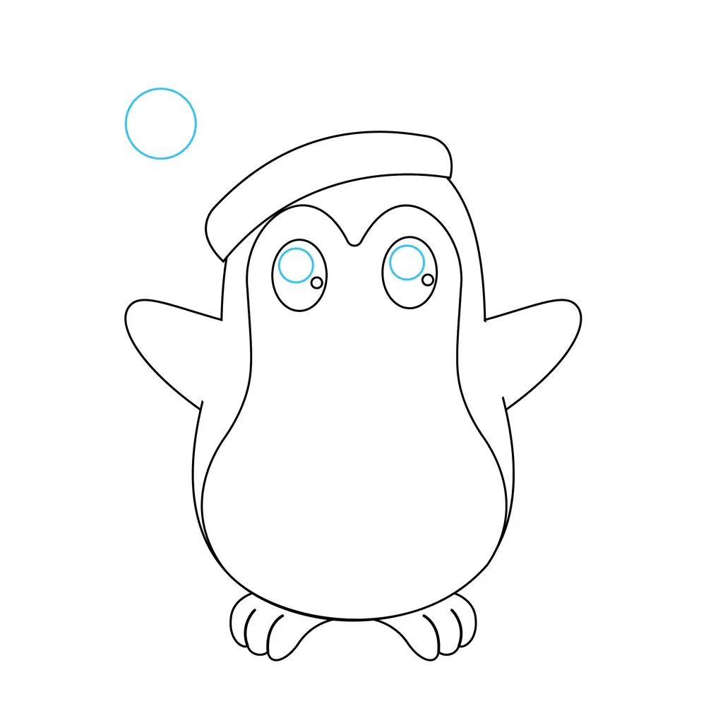 How to Draw A Penguin Christmas Step by Step Step  6