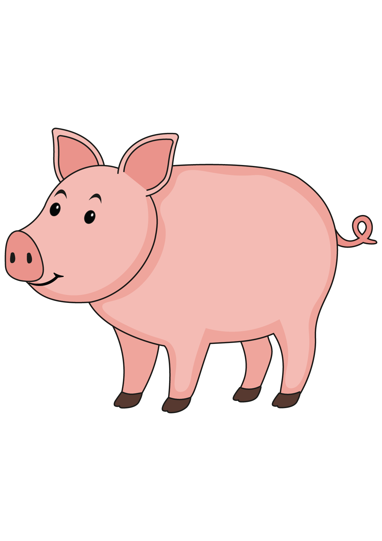 How to Draw A Pig Step by Step Printable