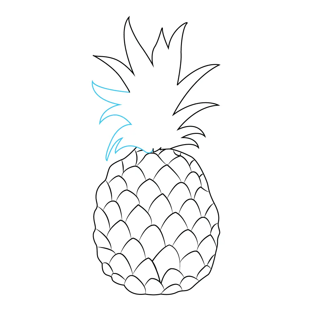 How to Draw A Pineapple Step by Step Step  8