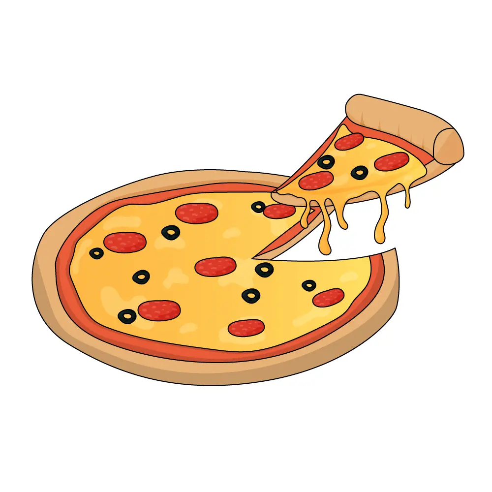 How to Draw A Pizza Step by Step Step  11