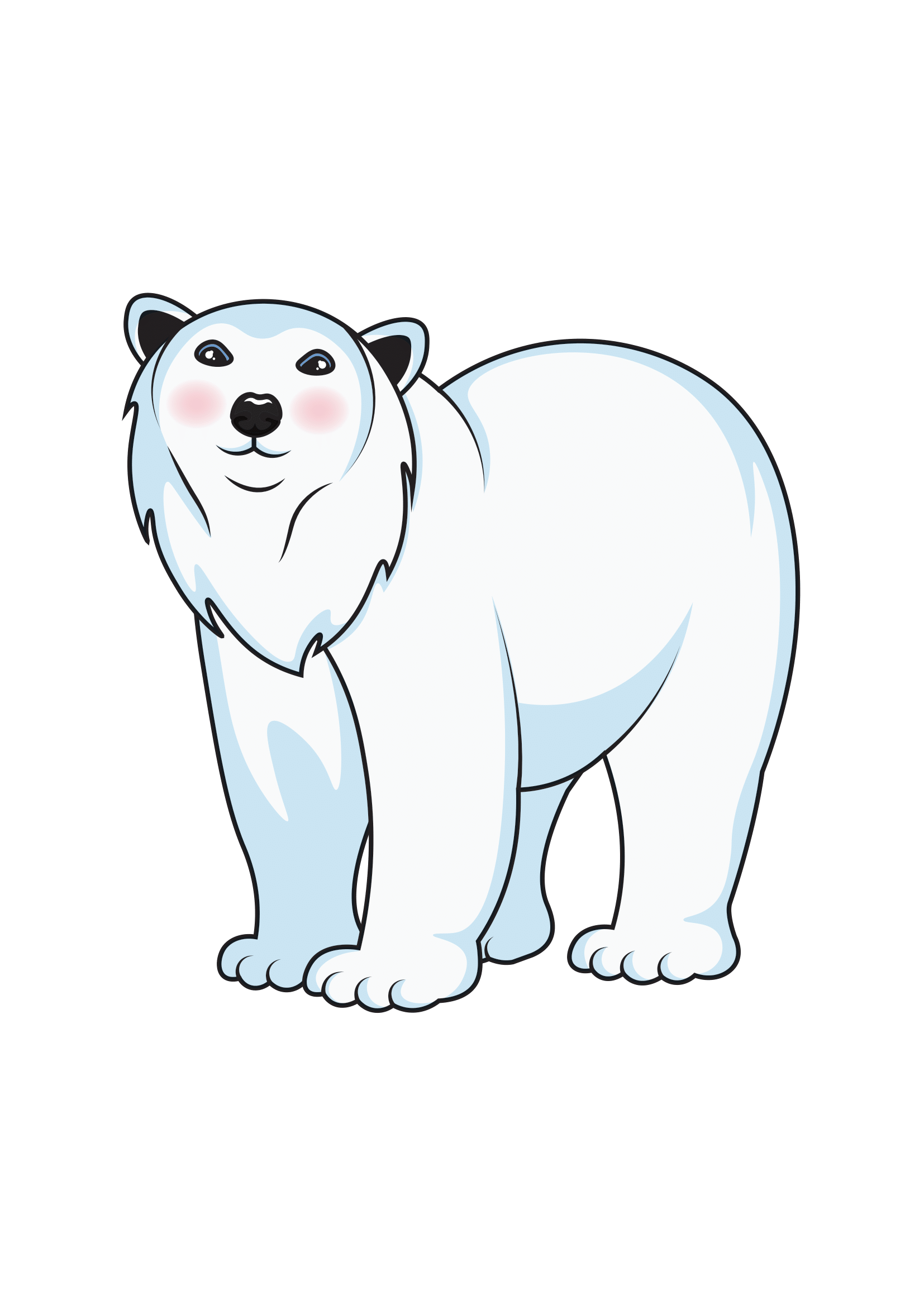 How to Draw A Polar Bear Step by Step Printable