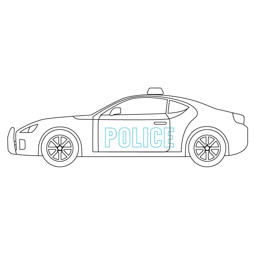 How to Draw A Police Car Step by Step Step  10