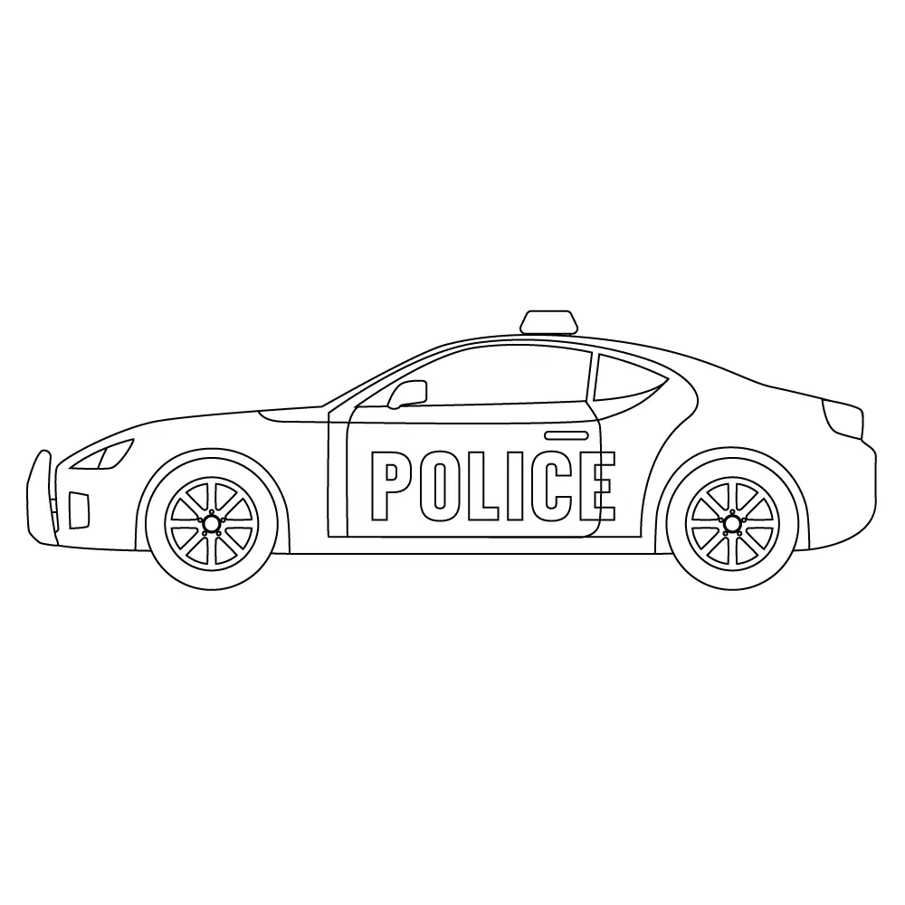 How to Draw A Police Car Step by Step Step  11